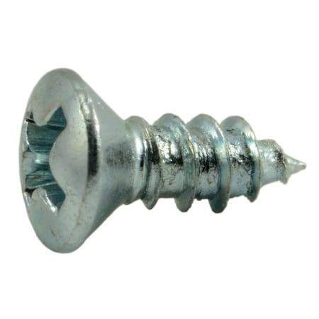 Midwest Fastener Sheet Metal Screw, #6 x 3/8 in, Zinc Plated Steel Oval Head Phillips Drive, 72 PK 62031